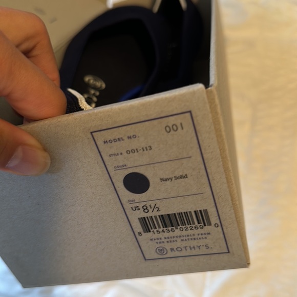 NWT Rothy’s Navy Solid Round Toe Flats - Picture 5 of 8